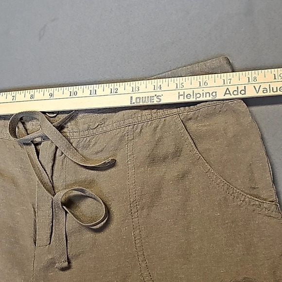Coldwater Creek Linen Blend Capris, Natural Fit Sz 12 Like New - Picture 10 of 11